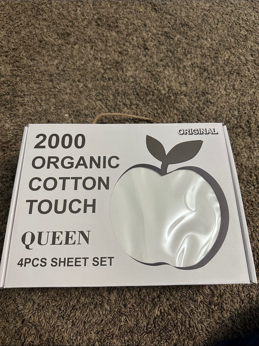 2000 Organic Cotton Touch Queen Sheet Set - White